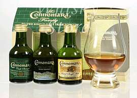 Connemara Miniatursortiment incl. Blenders Malt Glas Glencairn
