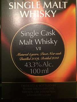 Telser Single Cask Malt Whisky VII Pinot Noir Cask
