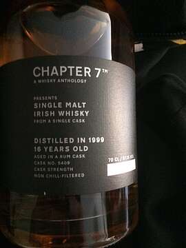 Chapter 7 Irish Single Malt 1999, 16 YO - Rum Cask