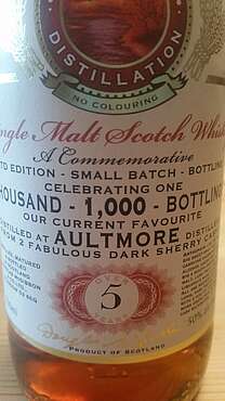 Aultmore Celebrating One - Thousand - 1000 - Bottlings