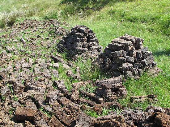 Peat on the island of Islay