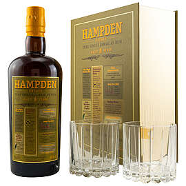 Hampden Estate Pure Single Jamaican Rum mit 2 Tumblern