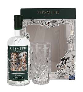 Sipsmith London Dry Gin with glas