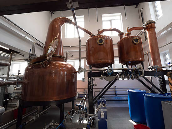 Pot- und Twin-Retort Still bei Islay Rum