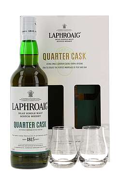 Laphroaig Quarter Cask mit 2 Gläsern
