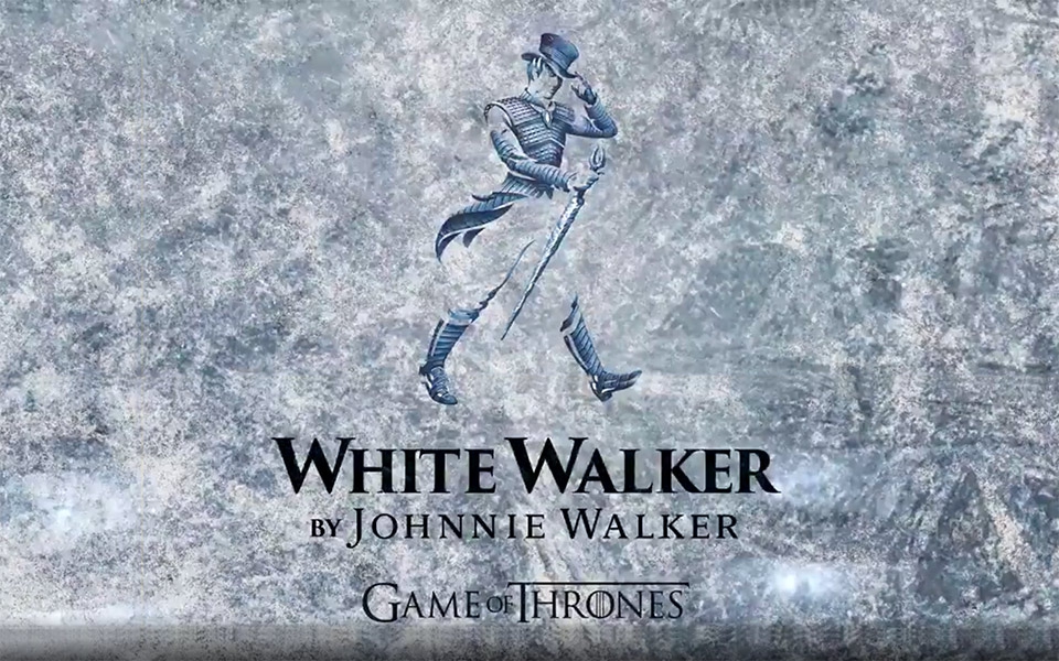Das Label des Johnnie Walker White Walker