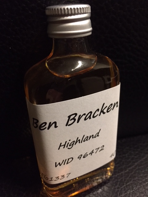 Ben Single Whisky Scotch Malt Highland Sample Bracken