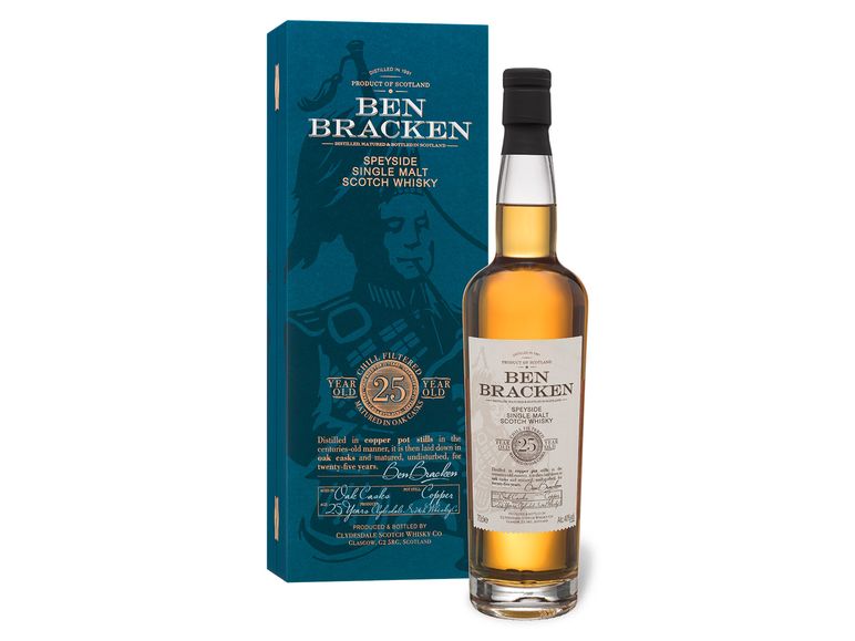 Scotch Single Malt 25 Ben Speyside Bracken Jahre Whisky