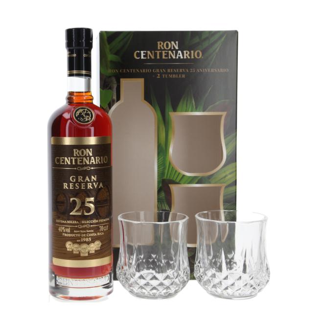 Ron Centenario Gran Reserva 25 Aniversario mit 2 Gläsern | Whisky.de » Zum  Online-Shop