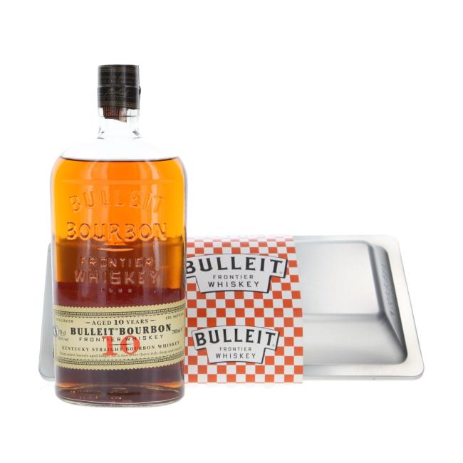 Bulleit Bourbon with lunch box 