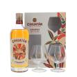 Cihuatán Rum Cinabrio with two glasses 12 Jahre