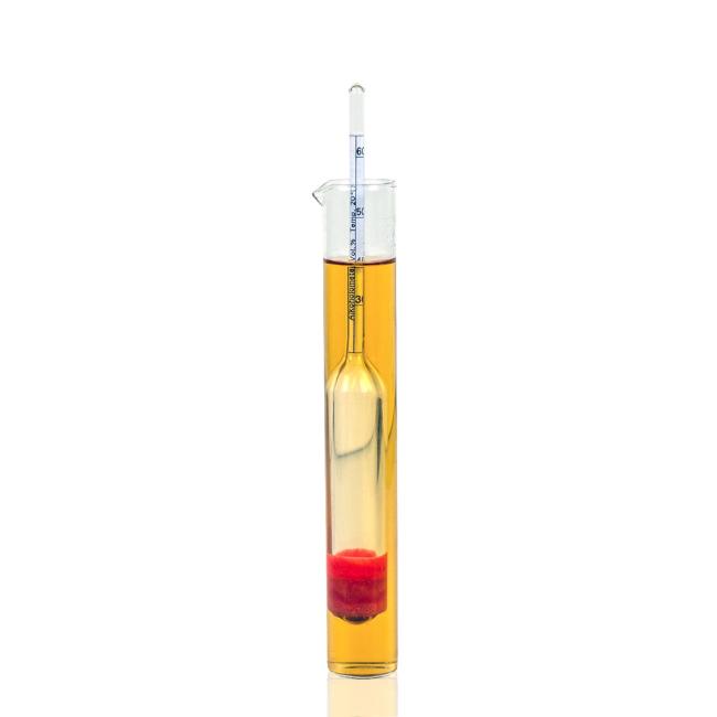 Alcohol meter for 25-60% vol. with standing cylinder 