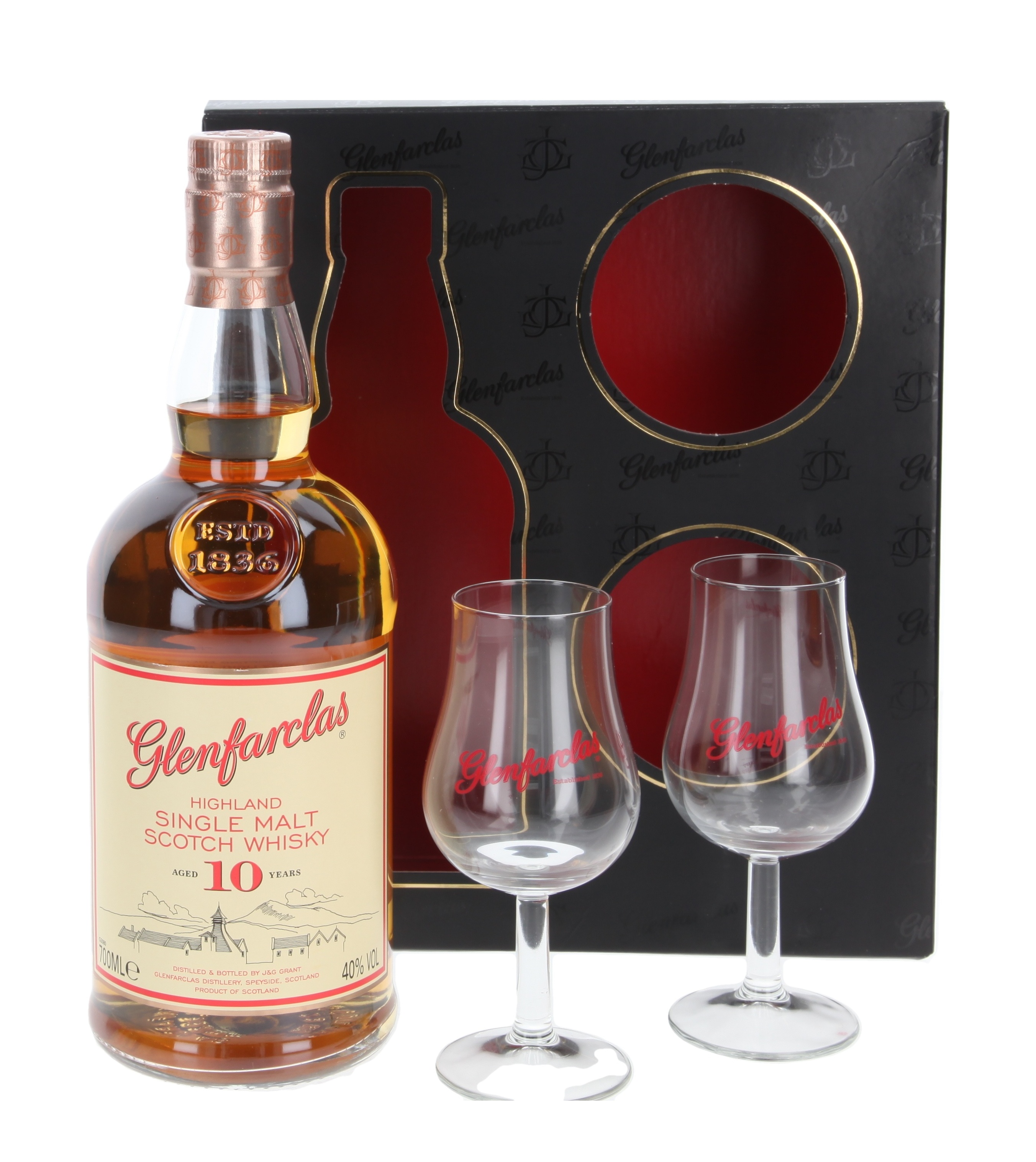 Glenfarclas mit 2 Gläsern 10 » Jahre | Zum Online-Shop Whisky.de Österreich