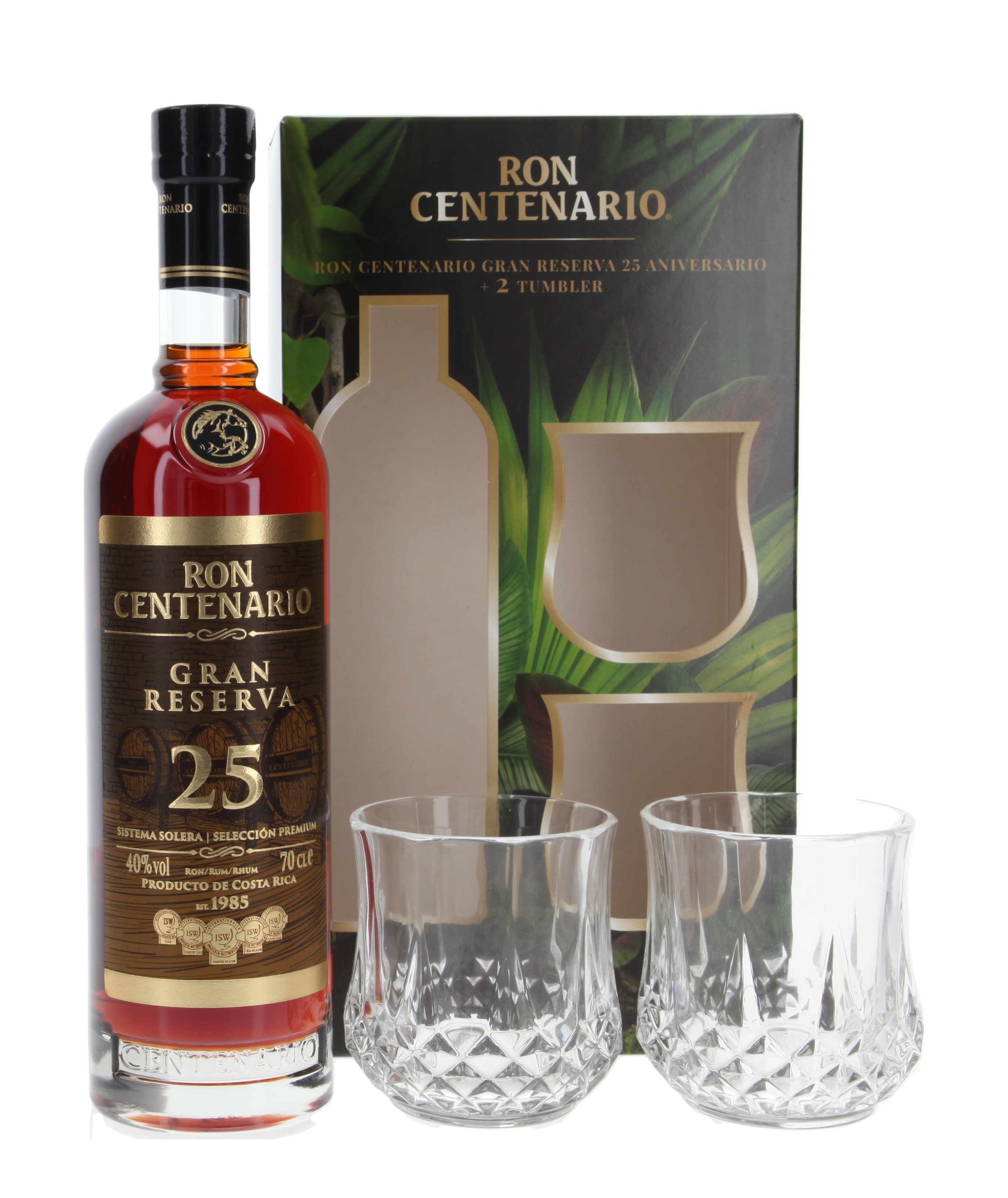 Ron Centenario Gran Reserva 25 Aniversario mit 2 Gläsern | Whisky.de » Zum  Online-Shop
